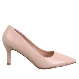 Lauryn Beige pumps med lav hæl