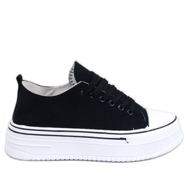 Loic Black højsålede sneakers sort