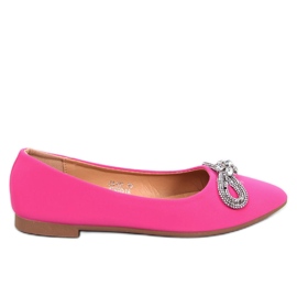 Balletlejligheder med zirkoner Duvall Fuchsia lyserød