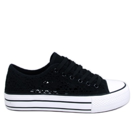 Ferrie Black blonde sneakers sort