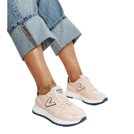 Pink sneakers med tykkere sål fra Olonio lyserød