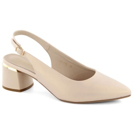 Elegante helsandaler Sergio Leone W SK439A, beige, perle