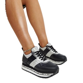 Sorte sneakers med høj sål fra Askalua