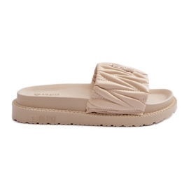 Flip-flops til kvinder på Big Star Platform NN274A746 Beige