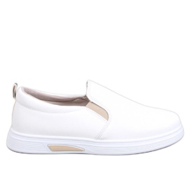 Alliot White/Beige slip-on sneakers hvid