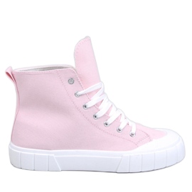 Rogers Pink canvas high-top sneakers lyserød
