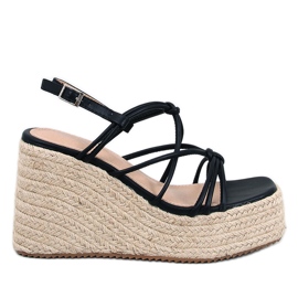 Pascai sorte kile espadrillesandaler