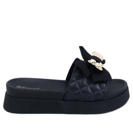 Brandis Bamse-flip-flops i sort guld