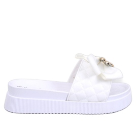 Brandis Hvide gyldne bamse flip flops