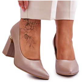 Lewski Læderpumper Venstre 3117 Beige