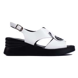 Goodin Komfortable hvide sandaler til kvinder