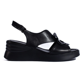 Goodin Komfortable sorte sandaler til kvinder