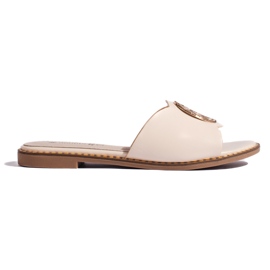 Goodin Elegante beige flip-flops til kvinder