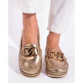 Goodin Platform loafers i guld til kvinder gylden