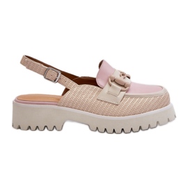 S.Barski Damesandaler med flade hæle med dekoration Beige D&amp;A MR38-656