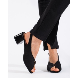 Goodin Elegante sorte højhælede sandaler
