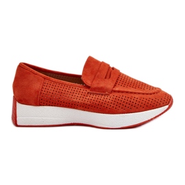 Dame Eco Ruskind Platform Moccasins, Orange Inesqua