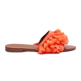 Flade flip-flops til kvinder, orange Rialle