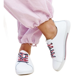 Vinceza hvide læder sneakers