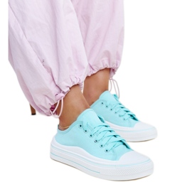 Mint Fiori platform sneakers blå