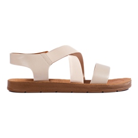 Beige slip-on sandaler til kvinder