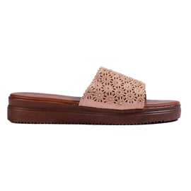 Pink platform flip-flops til kvinder lyserød
