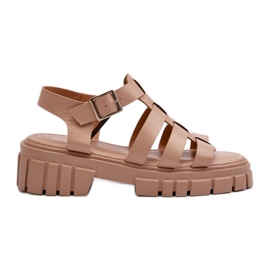 Romansandaler til kvinder Beige Rosarose