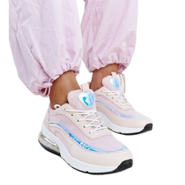 Pink sneakers med Jelek hologram lyserød