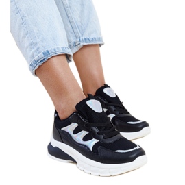 Sorte sneakers med tyk Matea-sål