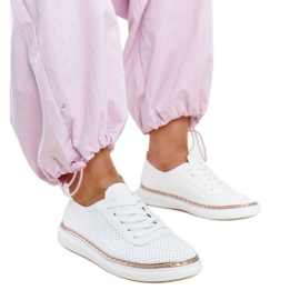Hvide gennembrudte Biserka sneakers