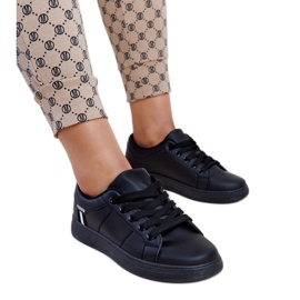 Sorte øko-læder sneakers fra Devona