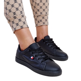 Sorte Gioya øko læder sneakers