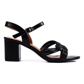 Elegante sorte højhælede sandaler