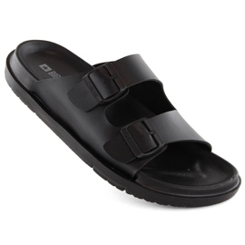 Herre skumflip-flops med spænder, sort Big Star NN174597