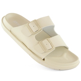 Beige flip-flops i skum til kvinder med spænder Big Star NN274A752