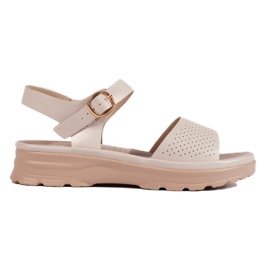 Goodin Komfortable beige damesandaler