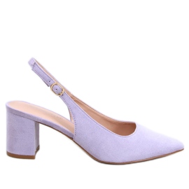Soheil LT.PURPLE pumps med åben hæl violet