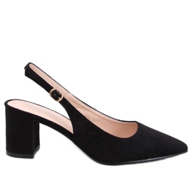 Soheil Black pumps med åben hæl sort