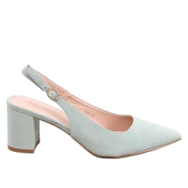 Soheil Green pumps med åben hæl grøn