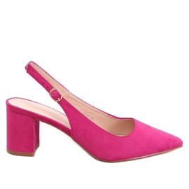 Soheil Fuchsia pumps med åben hæl lyserød