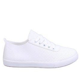 Dyrere hvide gennembrudte sneakers til kvinder