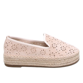 Rigois Beige gennembrudte espadriller