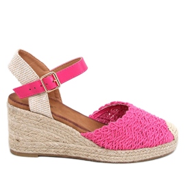Morelli Fuchsia espadrillesandaler med kile lyserød