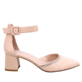 Bardini nøgen ankelrem højhælede pumps beige