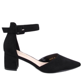 Dacrem Black lavhælede pumps sort