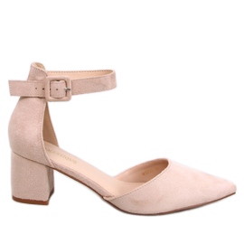 Dacrem Beige lavhælede pumps