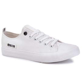 Big Star Mænds lave materielle sneakers store stjerne KK174006 White hvid