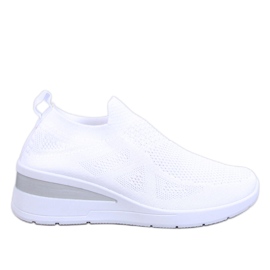 Bayol White sock wedge sneakers hvid