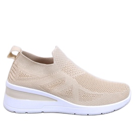 Bayol Beige sok wedge sneakers