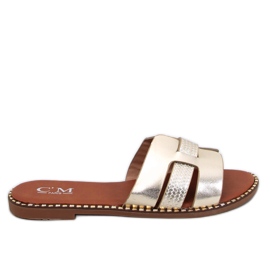 Elegante Dalmasi Gold flip-flops til kvinder gylden
